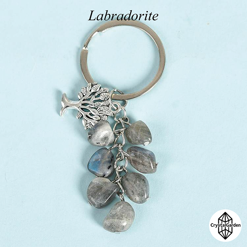 Raw Stone Life Tree Key Chains - Image 15