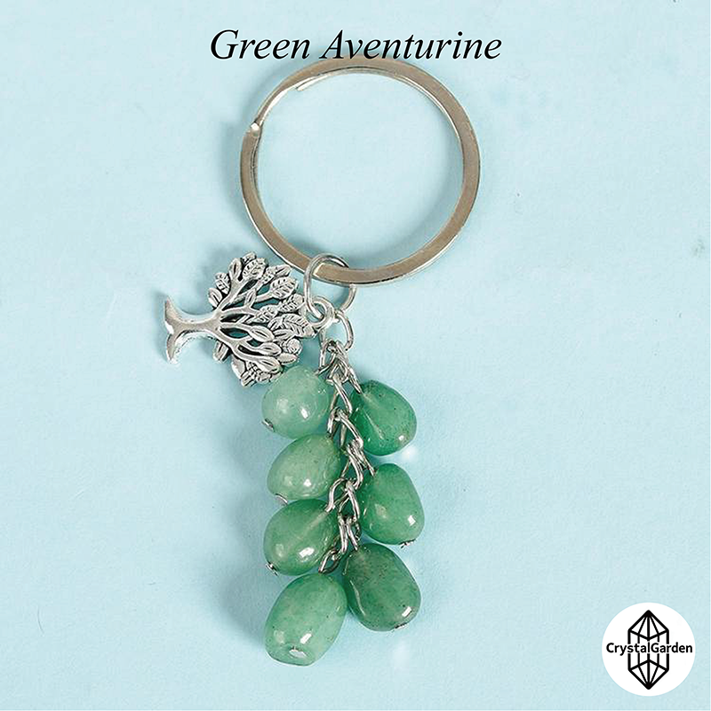 Raw Stone Life Tree Key Chains - Image 12