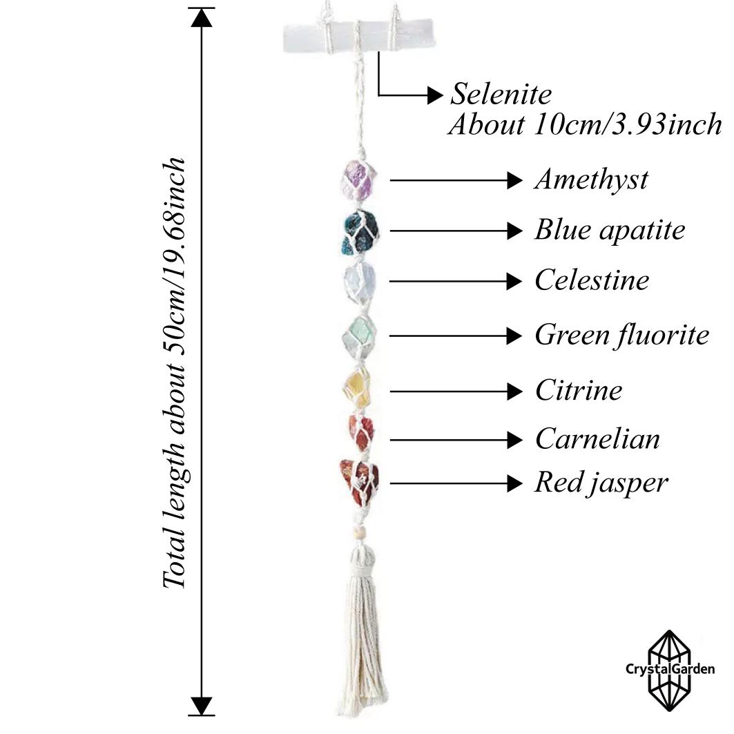 Seven-color Crystal Raw Stone Car Pendant - Image 2
