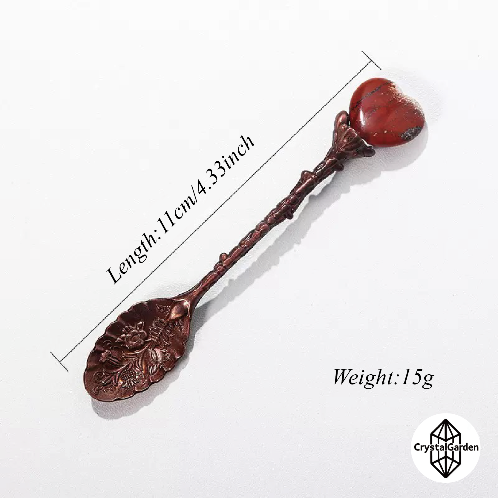 Crystal Heart-shaped Dessert Spoon - Image 2