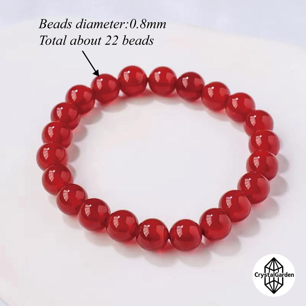 8mm Natural Carnelian Bracelet - Image 2